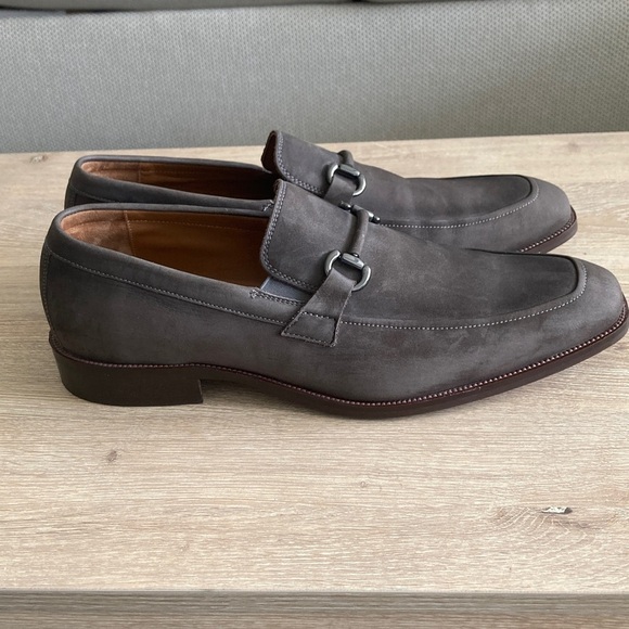 Johnston & Murphy Charcoal Leather Slip-Ons main image 4